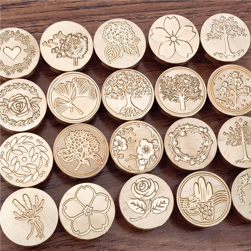 Wax Seal Stamp Set - Cap lilin kepala bunga cap lilin