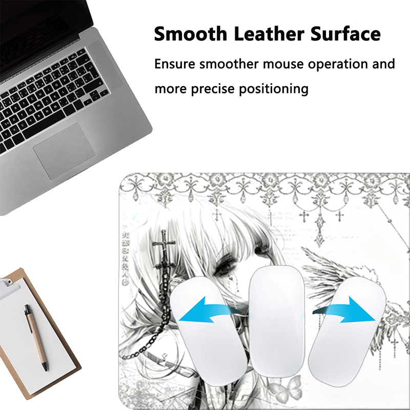 Alas Mouse Kulit Hitam Putih E - Leather Desk Pad ulasan dan harga